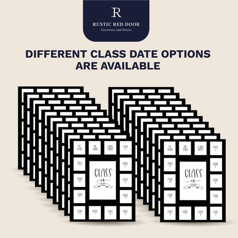RRD Class of 2031 Photo Mat (11” x 14”) - Photo Collage Picture Frames Mat for School Pictures – School Picture Frame Pre-K to 12 Mat - No Frame Black Photo Mat from Pre-K to Graduation (15 Photos)