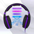 Gaming Headset Bass Surround Sound Stereo PS4 Headset with Flexible Microphone Volume Control Noise Canceling Mic Over-Ear Headphones Compatible for PS4 Xbox one Laptop PC Mac Purple