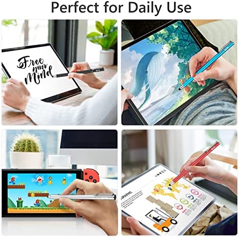 Bargains Depot 2-in-1 Stylus Touch Screen Pen for iPhone, Ipad, iPod, Tablet, Galaxy and More with 20Pcs Rubber Tips (Black)