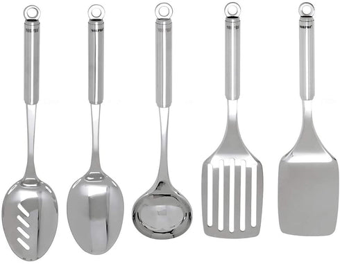 Norpro, Silver Krona Stainless Steel Solid Turner, 12-Inch
