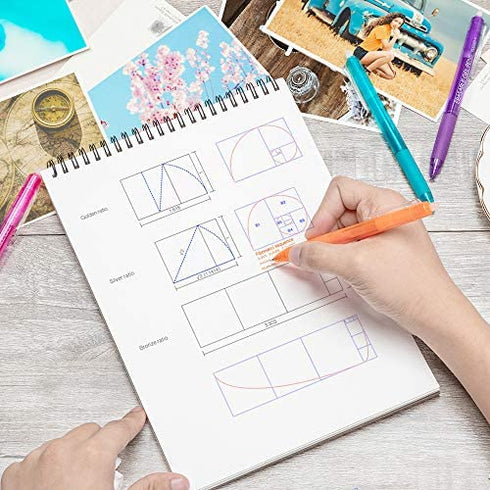 Erasable Pens, Retractable Erasable Gel Pen Clicker, 10 Colors Fine Point Gel Ink Pen for Writing, Planners, Taking Note
