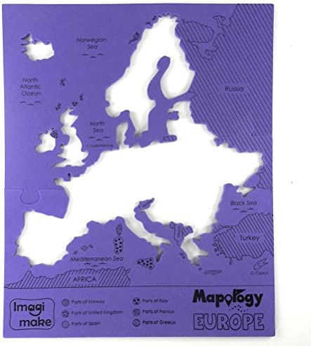 Imagimake Mapology Europe Map Puzzle - Geography for Kids - Learning & Educational Toys - Puzzles for Kids Ages 4-8, Gift for Gift for 4, 5, 6, 7, 8 Year Old