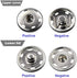 50 Sets Sew-on Snap Buttons, Metal Snaps Fasteners Press Studs Buttons for Sewing Clothing, 3/4" 19mm(Silver)