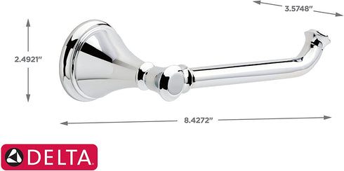 DELTA 79750 Cassidy Toilet Paper Holder, 3.63 x 8.38 x 3.63 Inches, Polished Chrome