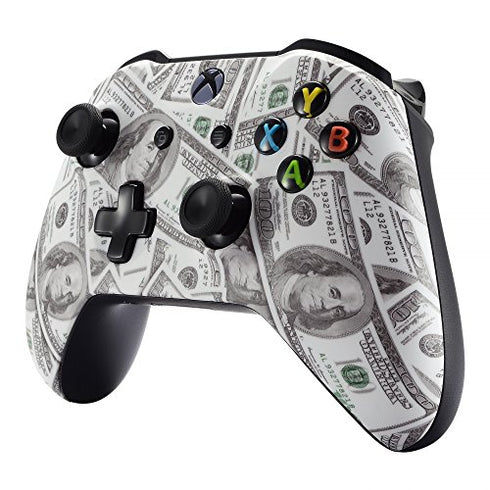 eXtremeRate 100 Cash Money Patterned Faceplate Cover for Xbox One Wireless Controller 1708, Soft Touch Replacement Front Housing Shell Case for Xbox One X & One S Controller - Controller NOT Included