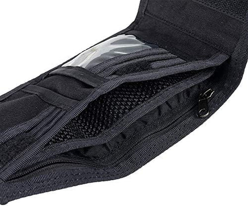 EXCELLENT ELITE SPANKER Nylon Trifold Wallet for Men ID Card Holder Tactical Military Wallet with Coin Pocket Outdoor Wallet(Black)