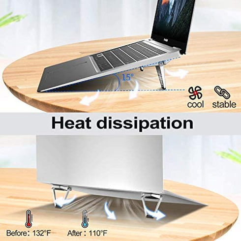 ZELMINE Computer Keyboard/Calculator/Laptop Stand, Portable Anti-Slip, Zinc Alloy,Keyboard Stands Compatible with MacBook Air/Pro, Lenovo, Dell XPS, HP, 10-15.6 Inches Laptops and Keyboards?Grey?
