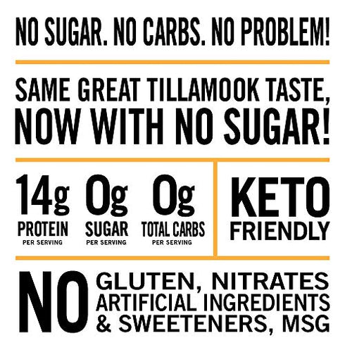 Tillamook Country Smoker Zero Sugar Keto Friendly Beef Jerky, Black Pepper, 2.2 Ounce