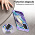 Rancase for Galaxy A13 5G Case,Three Layer Heavy Duty Shockproof Protection Hard Plastic Bumper +Soft Silicone Rubber Protective Case for Samsung Galaxy A13 5G,Purple
