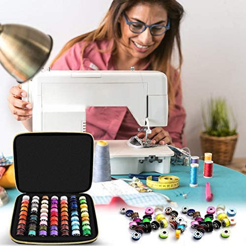 63 Slots Bobbin Case Holder - Bobbins Thread Organizer Storage - Spools Box Compatible with Brother for Singer for Babylock for Janome for Kenmore Sewing Machine