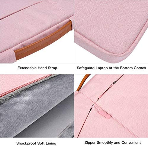 17 17.3 Inch Laptop Sleeve Case for HP Envy 17/ Pavilion 17/ Dell Inspiron/ Asus VivoBook/ MSI/ Lenovo IdeaPad/ LG Gram Notebook Computer Bag,Pink