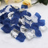 900PCS Navy Blue Silver White Artificial Flowers Silk Rose Petals Flower Girl Scatter Petals for Wedding Bridal Shower Aisle Centerpieces Table Confetti Boy Baby Shower Graduation Party Decoration