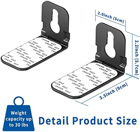 Sound Bar Mounts Universal Soundbar Wall Mount Bracket Kit for Most of Soundbars Corner Wall Mount Shelf Mounting Brackets, Black