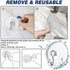Znben Suction Cup Hooks, 2.5 Inches Clear Large Suction Cups with Metal Hooks 7 LB Reusable Heavy Duty Suction Cups for Kitchen Bathroom Shower Wall Window Glass Door - 6 Pack