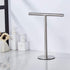 Modern Portable Hand Towel Holder Stand for Bathroom Stainless Steel countertop Towel Rack Stand Brushed Matte Black Free Standing Towel Bar Rack for Kitchen Toilet (Brushed, Stand)