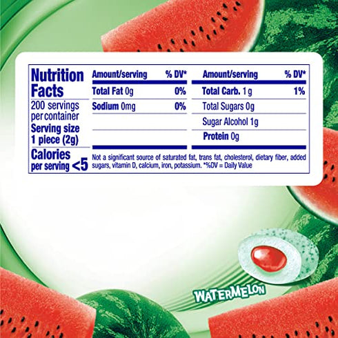 Mentos Pure Fresh SugarFree Chewing Gum with Xylitol , Candy Bulk, Watermelon, 50pc Bottle (Pack of 4)
