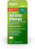 Amazon Basic Care All Day Allergy, Cetirizine Hydrochloride Tablets, 10 mg, Antihistamine, 300 Count