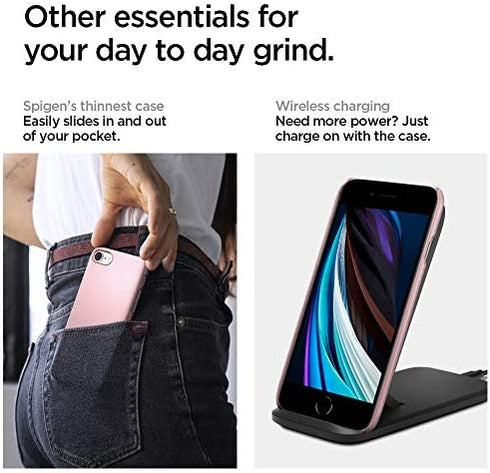 Spigen Thin Fit Designed for iPhone SE 2022 Case/iPhone SE 3 Case 2022 / iPhone SE 2020 Case/iPhone 8 Case/iPhone 7 Case - Rose Gold
