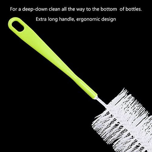 LiKee Long Bottle Cleaning Brush 18" Extra Long x 2.17" Extra Wide Cleaner for Washing Decanter, Thermos, Water Bottle Brush Washer