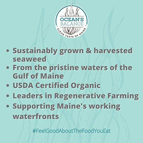 Ocean’s Balance Organic Whole Leaf Wakame - 2 Ounces - Maine Coast Seaweed - Perfect for Keto, Paleo, Vegetarian, and Vegan - Gluten Free - Atlantic Ocean Sea Vegetables