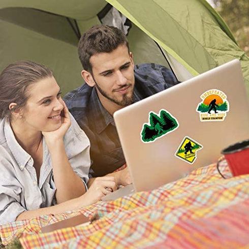 Kilmila Big Cartoon Foot Stickers?50Pcs with Sasquatch Keychain?Gifts Merch Big Cartoon Fans Party Supplies Bogfoot Toys Games Stickers for Skateboard Guitar Bicycle Kids