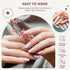 240PCS Press on Nails, OPOVE Short Acrylic Matte Nails Coffin Medium Length, Professional Nail Art Tips Set, Fake Nails with Nail File, Cuticle Stick, Stick on False Artificial Nails with Solid Color