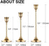Romadedi Candlestick Holder Gold Candle Holder Brass Set of 3 Decorative Candle Holder for Taper Candle for Fireplace Mantel Dinning Table Home Wedding Decorations Gold 1 Set