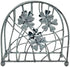 Antique Turquoise Metal Floral Petals & Branches Tabletop Napkin Holder, Freestanding Tissue Dispenser