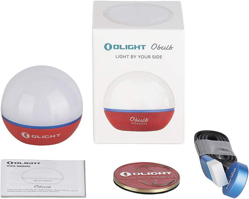 OLIGHT Obulb 55 Lumens 4-Mode Orb Light Night Lights MCC Rechargeable Bedside Lamp with Magnetic Bottom for Home Decor, Nursery, Camping, Hiking(Red?