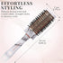 Round Brush for Blow Drying - Barrel Radial Blowout Hairbrush Marble & Rose Gold by Lily England