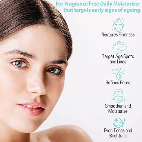 REFRESH BOTANICALS Organic Face Moisturizer, A Natural Anti Aging Moisturizer for Dry, Sensitive, Oily, Acne Prone Skin | Fragrance Free, 3.38 fl oz
