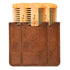 Menesia 3 Pieces Wooden Beard Combs with Cases for Men Beard, Fine & Coarse Teeth, Men's Wood Pocket Comb for Beards & Mustaches & Hair,Brown Skull Design