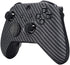 eXtremeRate Black Silver Carbon Fiber Faceplate Cover, Soft Touch Front Housing Shell Case Replacement Kit for Xbox One Elite Series 2, Xbox Elite 2 Core Controller Model 1797 - Accent Rings Included