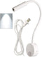 LEDSONLINE White Reading Lamps LED Wall Mounted Study Reading Light for Bed Headboard Gooseneck US Plug Corded-Electric Sconce Lamp Spot LED AC85-265V ( 6000K White)