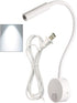 LEDSONLINE White Reading Lamps LED Wall Mounted Study Reading Light for Bed Headboard Gooseneck US Plug Corded-Electric Sconce Lamp Spot LED AC85-265V ( 6000K White)