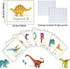 Outus 9 Pieces Dinosaur Wall Art Prints Dinosaurs Poster Wall Decals with Unframed Pictures Dinosaur Birthday Gift for Nursery and Kids Room Decorations