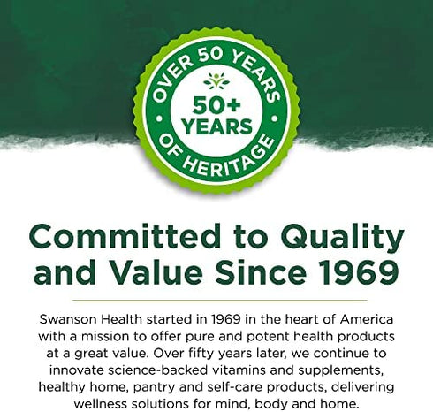 Swanson Diosmin Hesperidin - Promotes Cardiovascular Health & Vein Health Support - Helps Maintain Healthy Blood Circulation & Aids Vascular Wall Integrity & Tone - (60 Capsules)