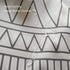 YoKii 36 Inch Boho Stall Shower Curtain with 4'' Long Tassels, Bohemian Nordic Chic Geometric Striped Single Small Bathroom Shower Curtains Set with Hooks (36 x 72, White)