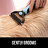 Gorilla Grip Stainless Steel Pet Grooming Rake, Comfort Handle, Dematting and Deshedding Dog Brush, Prevent Mats and Tangles, 2 Sided Cats and Dogs Hair Comb, Groom Short Long Undercoat Fur, Blue