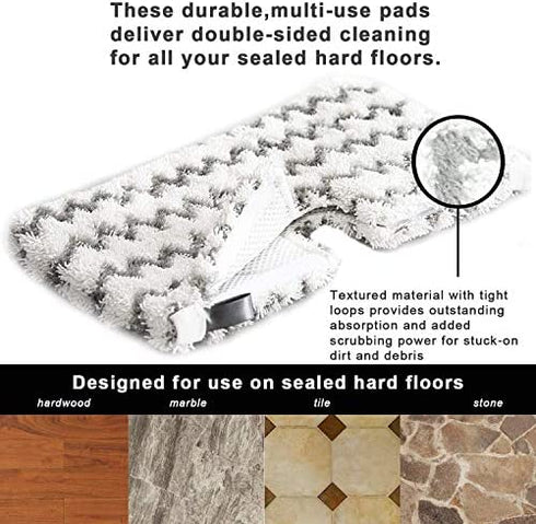 BIHARNT 2 Pack Replacement Steaming Mop Pads for Shark Steam Pocket Mop S3500 Series S3501 S3601 S3550 S3801 S3901 SE450 S3601D S3901D