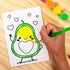 Horizon Group USA Pre-Printed Canvas & Paint Art Set. Ready to Paint 5" x 7" Canvas Panels, 12 Tempera Paints, 6 Easy-Grip Assorted Paintbrushes Included. Avocado, Llama, Rainbow Friends.