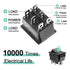 2Pcs DPDT 6 Pins 3 Position ON/Off/ON Black Rocker Toggle Switch for Car and Boat AC 20A/125V 16A/250V KCD2 by QTEATAK