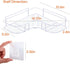 Laigoo Adhesive Shower Caddy 2 Pack, Non-Drilling Corner Shelves Hanging Bathroom Shelf Floating Shelves for Kitchen/Bathroom Organizer and Storage(White)