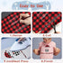 Christmas Red Black Buffalo Plaid - 12 Sheets 12 x 12 Inch Heat Transfer Vinyl Red & Black Plaid Fabric Printed Vinyl Sheets Adhesive Iron on Vinyl for Clothes