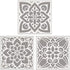 Floor Stencil,Wall Stencil,Lotus Tile Stencil,Floor Stencils for Painting Floors 12x12,Reusable Wall Stencil for Painting Large Pattern Set of 3