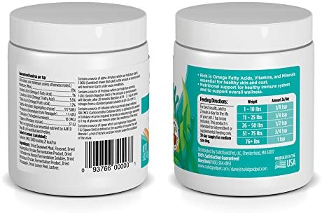Solid Gold SeaMeal Multivitamin for Dogs & Cats - Grain Free Kelp Supplement - Digestive Enzymes for Dogs - Gut Health & Immune Support - Healthy Skin & Coat - Omega 3 & Superfood Powder - 5 oz
