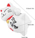 FTVOGUE Solar Powered Maneki Neko Lucky Cat, Fortune Welcoming Waving Arm Paw Up Lazy Lying Wealth Fortune Cat Home Stores Car Feng Shui Decor White(01)