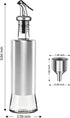 12 OZ Olive Oil Dispenser Bottle, ORIJOYNA 3 Pack Glass Oil & Vinegar Cruet with Pourers and Funnel, Olive Oil Carafe Decanter for Kitchen.