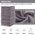 Cute Castle Ultra-Soft Baby Washcloths, 16 Pack - 9" by 9", Gentle on Sensitive Skin for Face and Body, Plush, Super Absorbent Wash Clothes for Girls and Boys, Grey