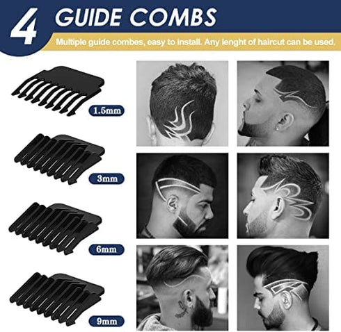 LEESION Hair Clippers for Men,Professional Hair Trimmer Cordless Hair Clipper Zero Gapped T-Blade Beard Trimmer, Hair Trimmer for Men Rechargeable Grooming Kit with Guide Combs Gifts for Men(Gold)